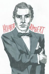 Drawing of a double name character: Humbert Humbert of Lolita by Nabakov