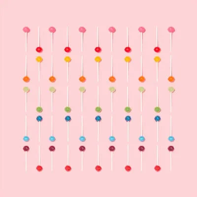 Lollipops repeated in a grid