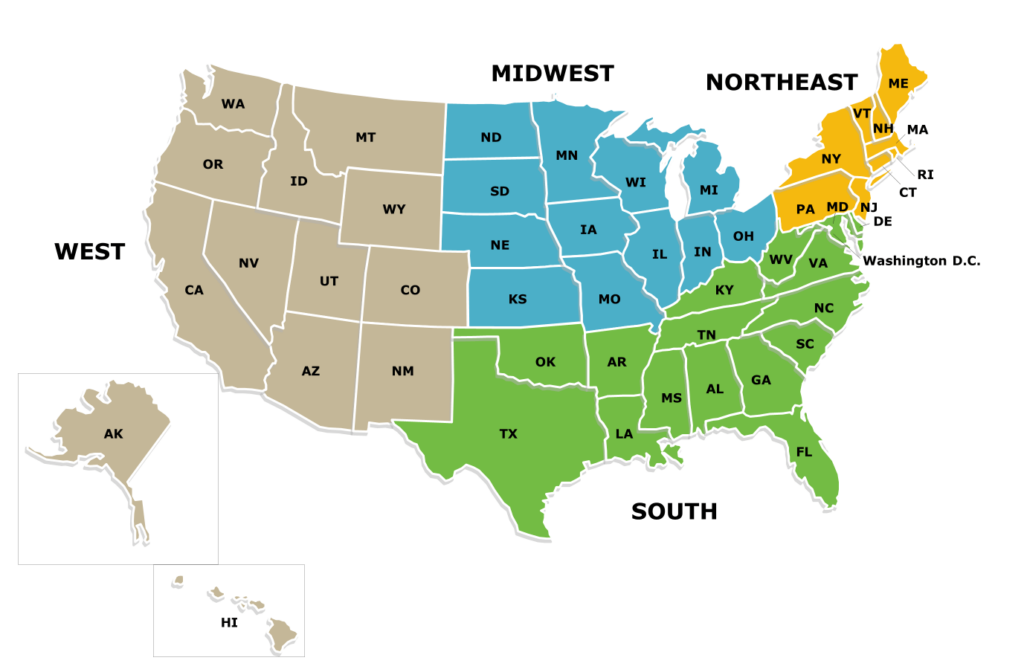 Regional america. USA Map Regions. Us регион. The main Regions of the USA. Southern States of America.