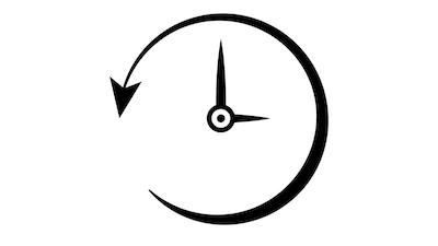 Clock moving backwards